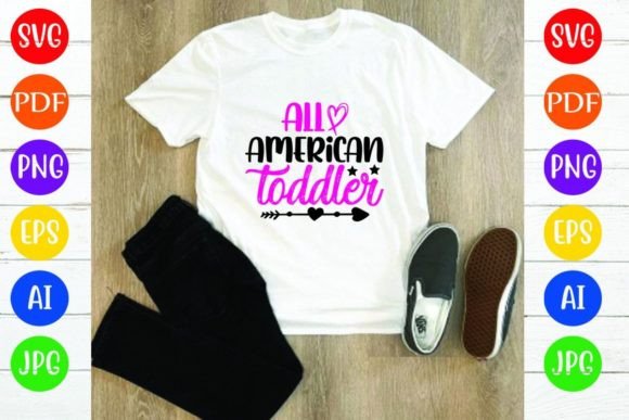 All American Toddler: A Versatile Graphics and T-Shirt Design