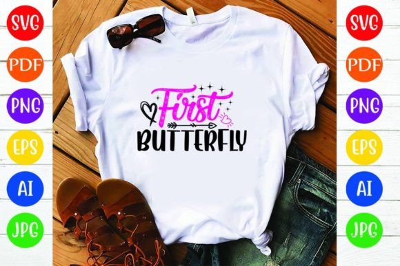 First Butterfly: A Charming Graphic for T-Shirt Designs