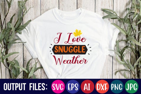 I Love Snuggle Weather: A Charming Graphic for T-Shirt Designs