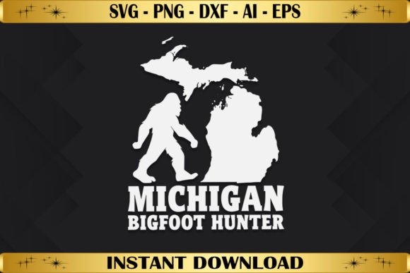 Michigan Bigfoot Hunter: A Unique T-Shirt Design Graphics