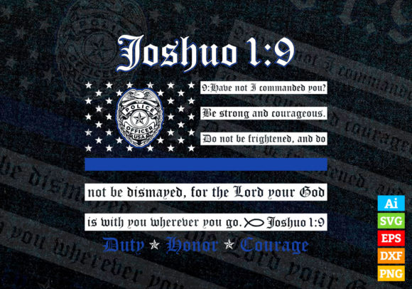 Review: Law Enforcement Blue Line Graphics for T-Shirt Designs