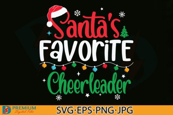 Santa's Favorite Cheerleader: A Festive T-Shirt Design