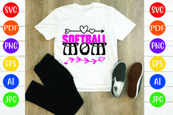 Softball Mom: A Versatile Graphic for T-Shirt Designs
