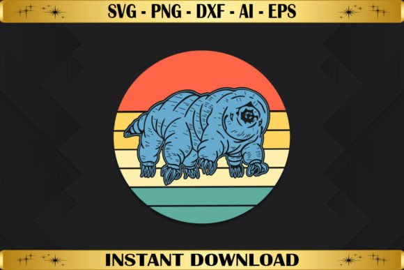 Tardigrade Vintage Retro: A Versatile Graphic for T-Shirt Designs